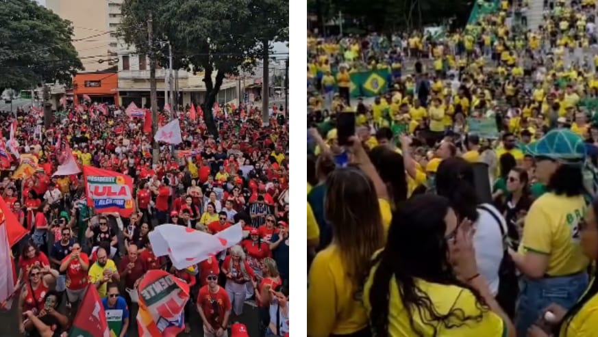 Campanhas de Flávio e Lula mobilizam atos com apoiadores em Campinas