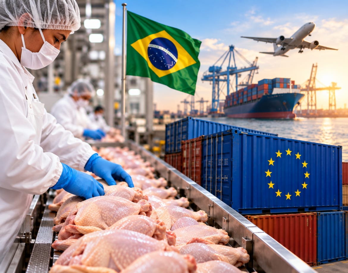 UE aceita protocolos; Paraná aguarda protocolo detalhado para retomar exportações de frango