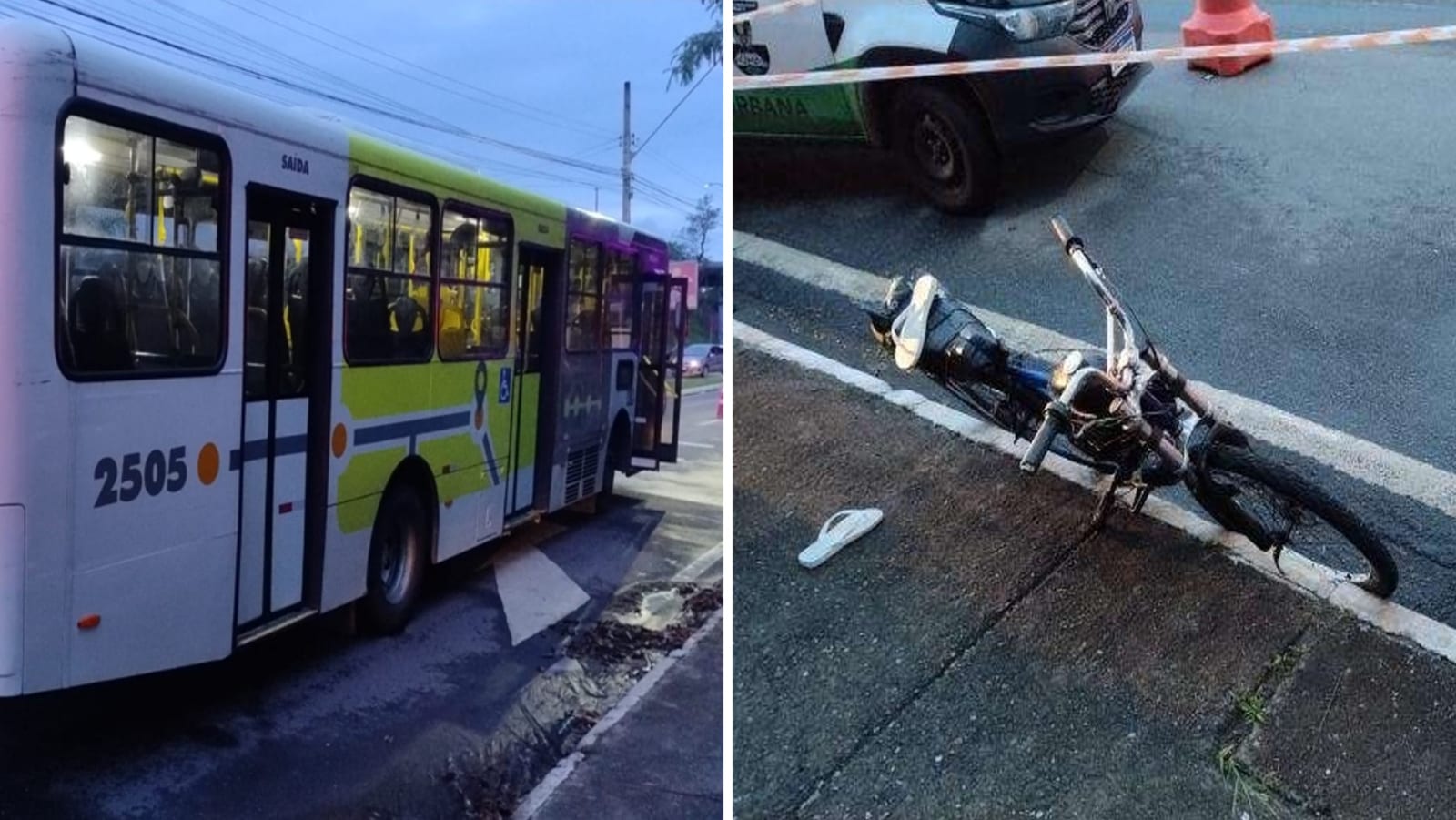 Criança morre após colisão entre bicicleta motorizada e ônibus em Taubaté, SP