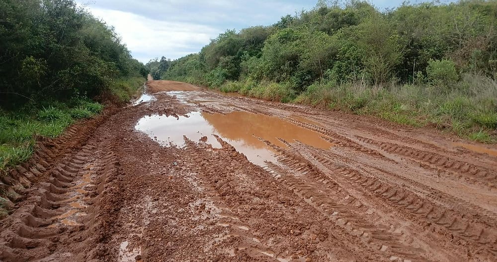 Chuvas deixam estradas do Geribá e Capané em condições precárias em Cachoeira do Sul