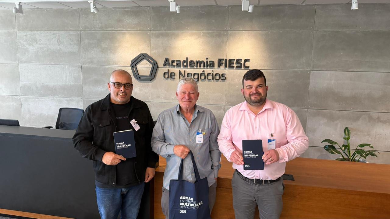 Autoridades do município participam de agenda na FIESC, em Florianópolis