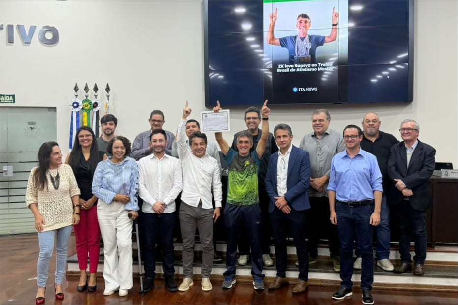 ZK é homenageado pela Câmara de Itapeva por trajetória no atletismo