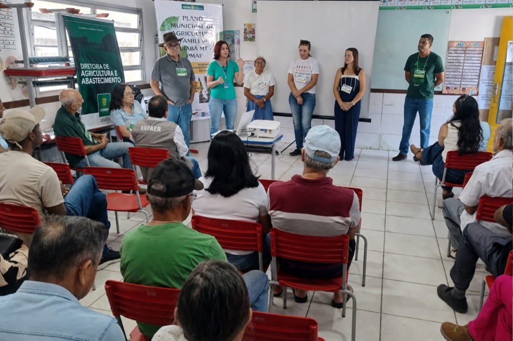 Oficina em Cuiabá reúne 70+ e avança Plano Municipal da Agricultura Familiar