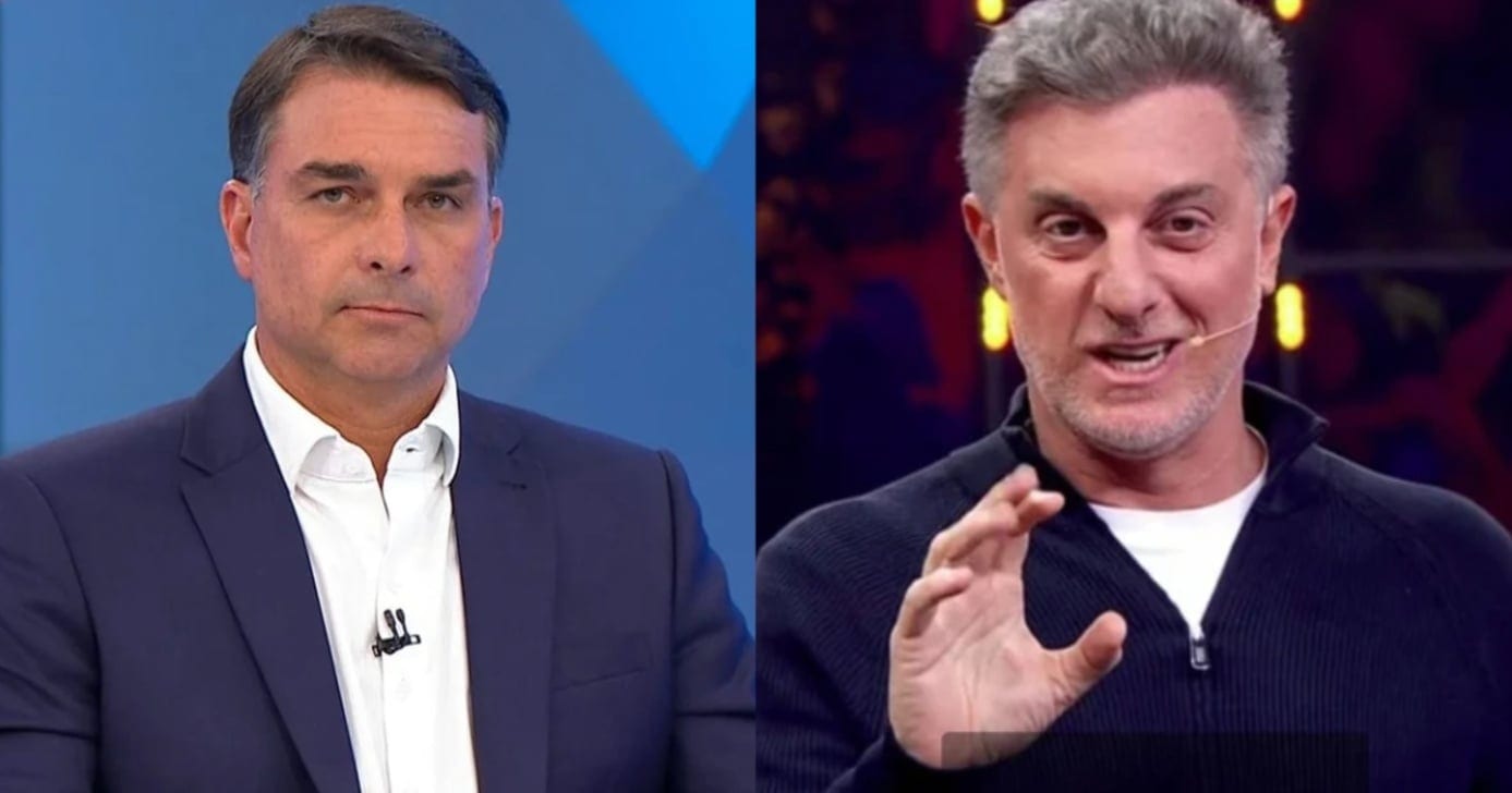 Flávio Bolsonaro cita Globo e Luciano Huck ao falar de patrocínio de Vorcaro