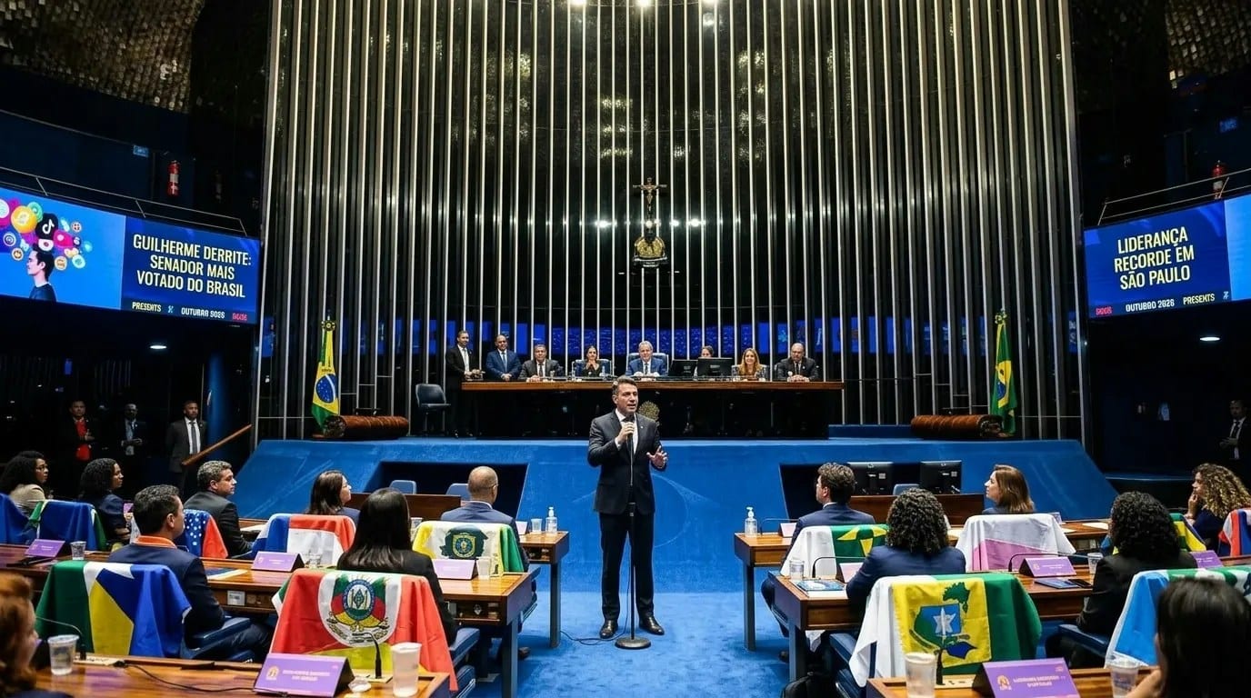 Guilherme Derrite e André do Prado lideram ranking dos senadores mais votados do Brasil