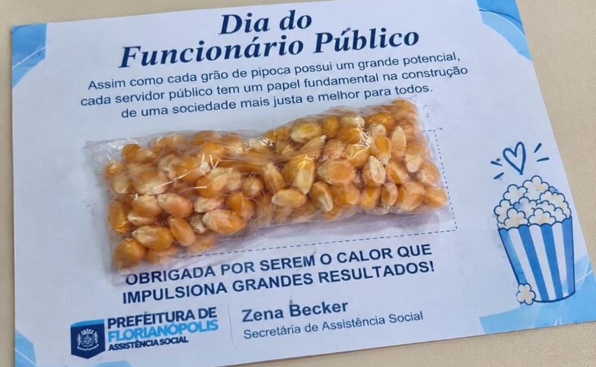 “Se juntar dá pra fazer uma bacia de pipoca”: Secretaria de Assistência Social de Florianópolis dá milho de pipoca cru c