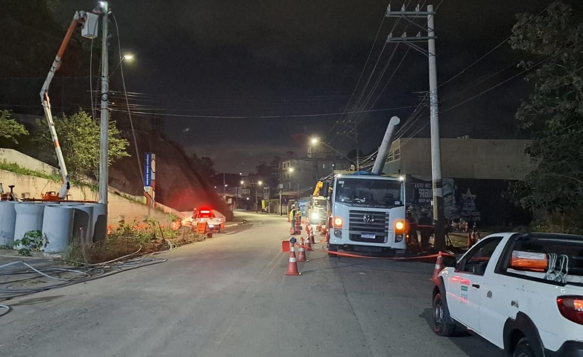 Prefeitura avança obras do Viaduto Estaiado com nova etapa de adequação da rede elétrica
