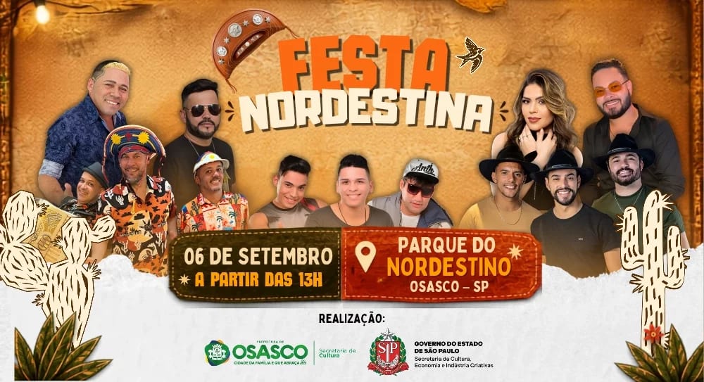Osasco realiza 1ª Festa Nordestina no Parque do Nordestino no próximo domingo
