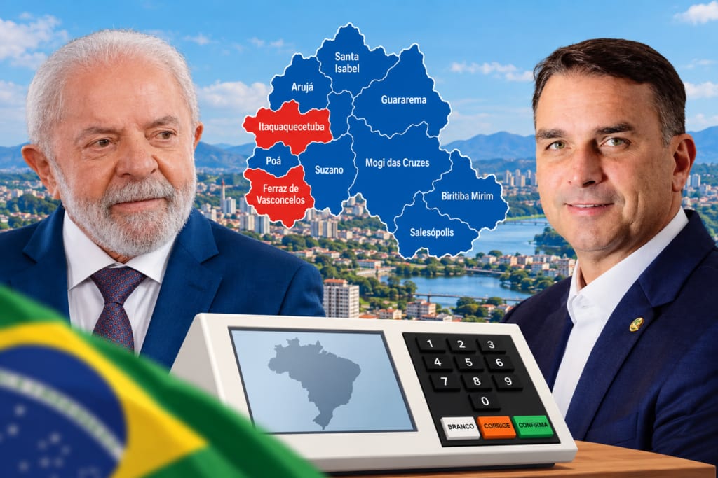Eleições 2026: veja quem venceu para presidente em cada cidade do Alto Tietê