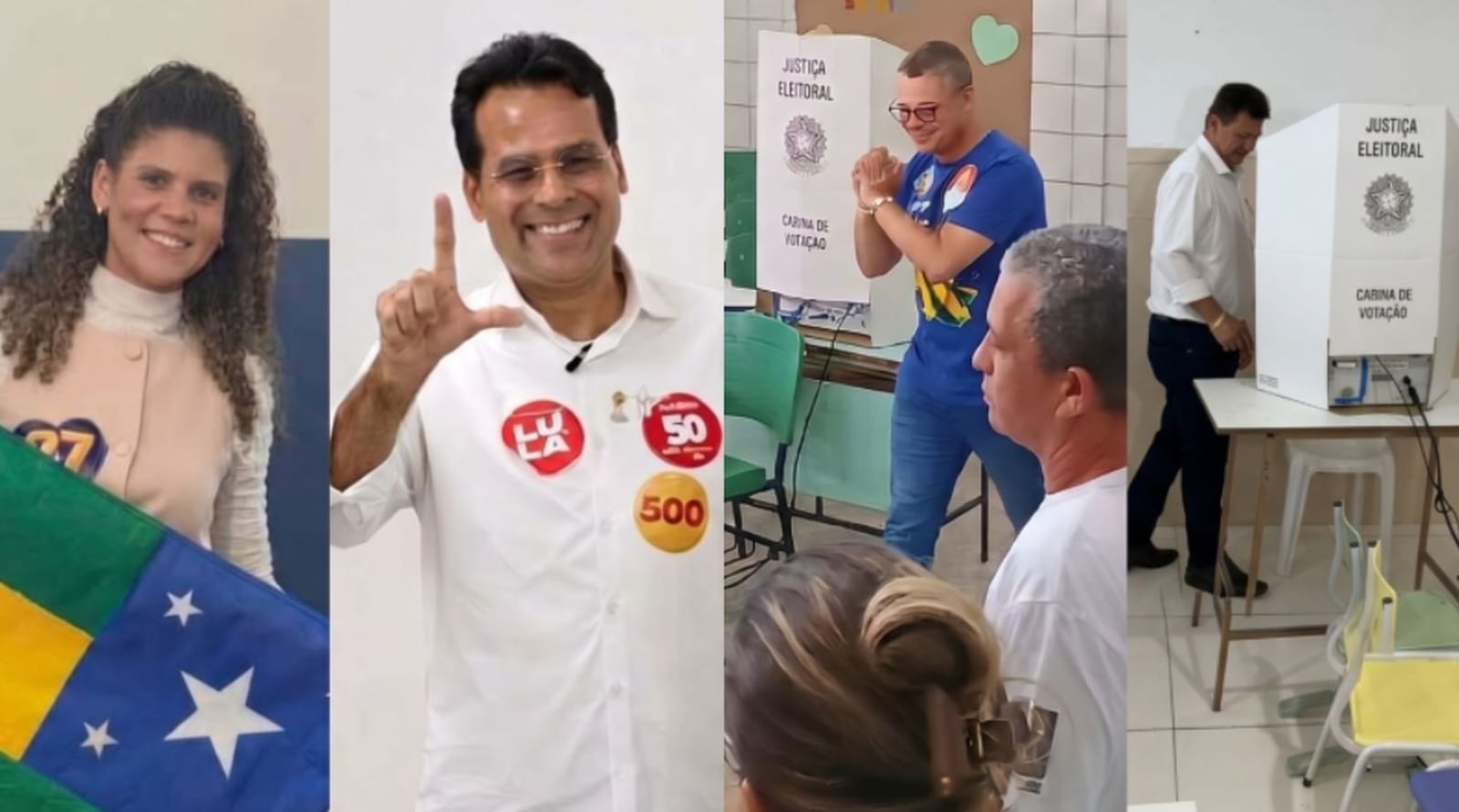 Quatro candidatos ao governo de Sergipe votaram na manhã deste domingo (4)