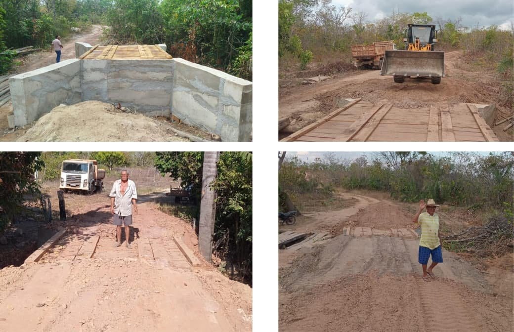 Rio Sono amplia obras rurais: 3 pontes entregues, 4ª em construção