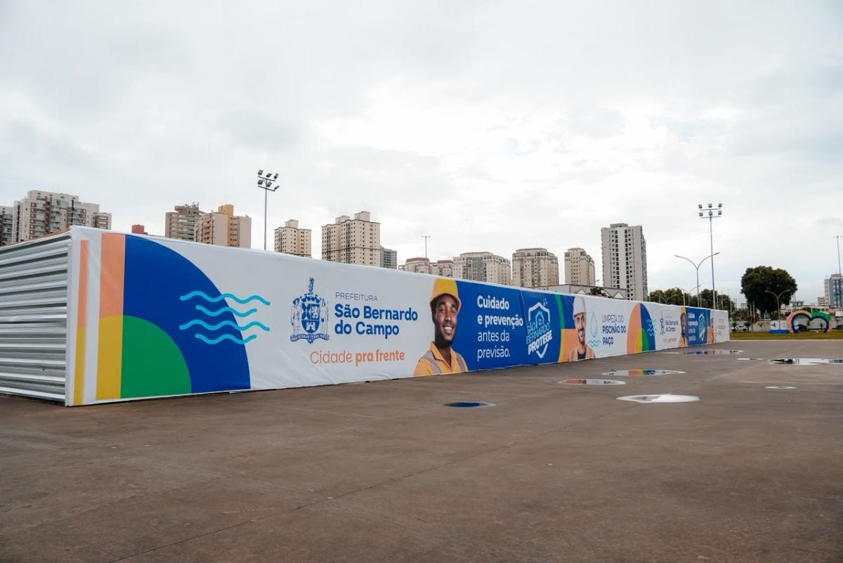 São Bernardo inicia limpeza do Piscinão do Paço