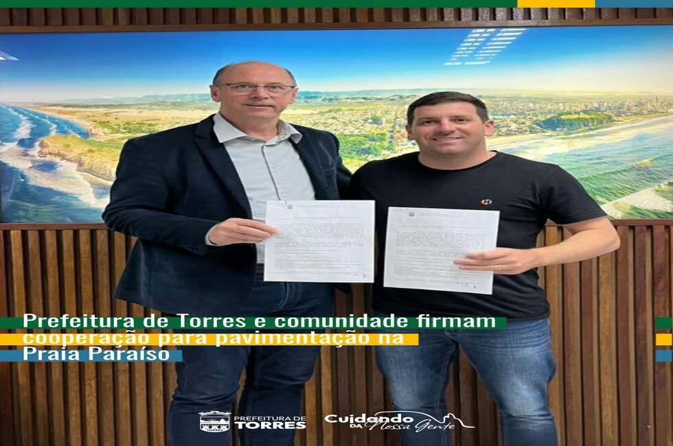 Prefeitura de Torres e moradores firmam parceria para pavimentação na Praia Paraíso