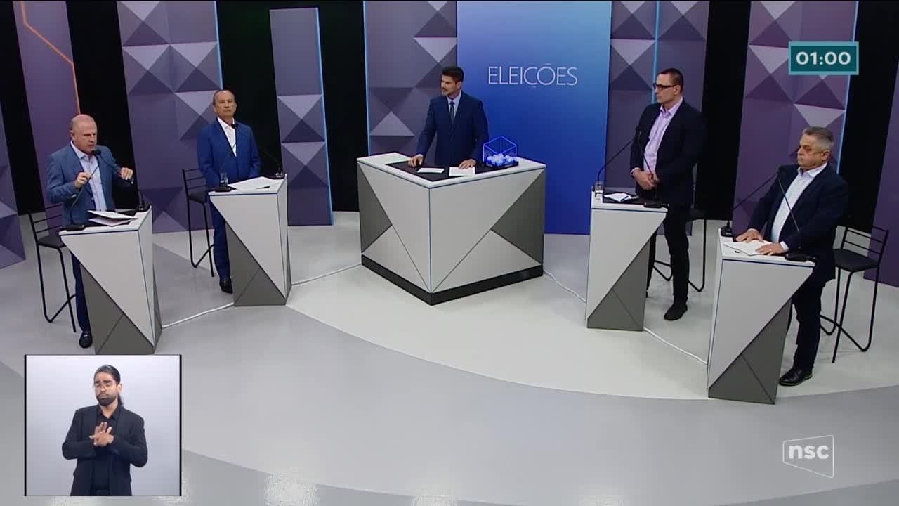Debate na NSC TV reúne quatro candidatos ao governo de SC