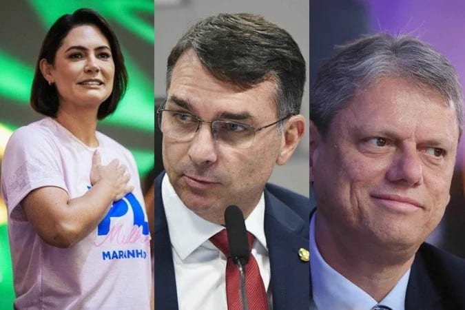 Michelle, Tarcísio e Nikolas impulsionam campanha de Flávio Bolsonaro