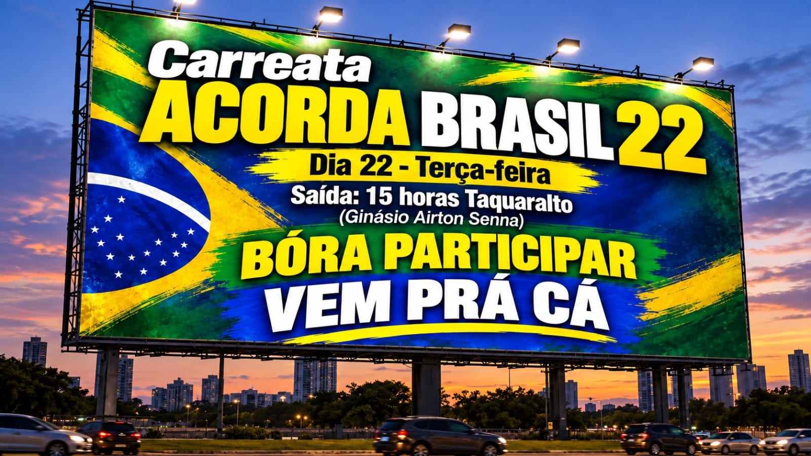 Agro do Tocantins organiza carreata em Palmas por Flávio Bolsonaro