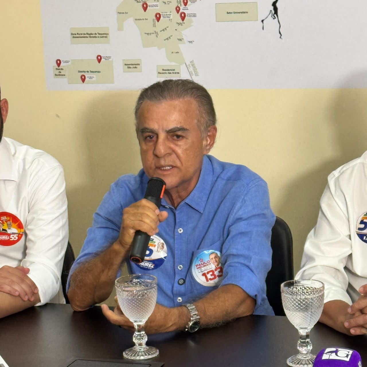 Paulo Mourão nacionaliza discurso em Palmas com ministros de Lula