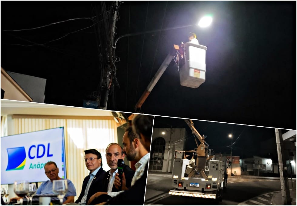 Centro de Anápolis recebe troca de lâmpadas e avanço no planejamento de recapeamento
