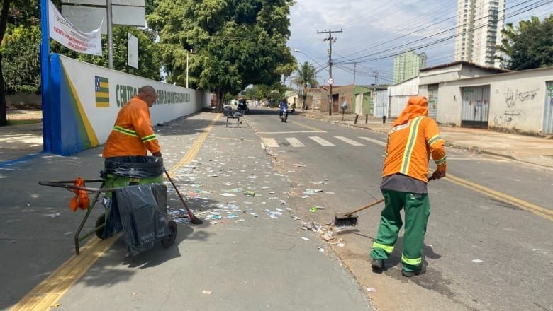 Comurg mobiliza 966 trabalhadores para limpar Goiânia no dia da votação