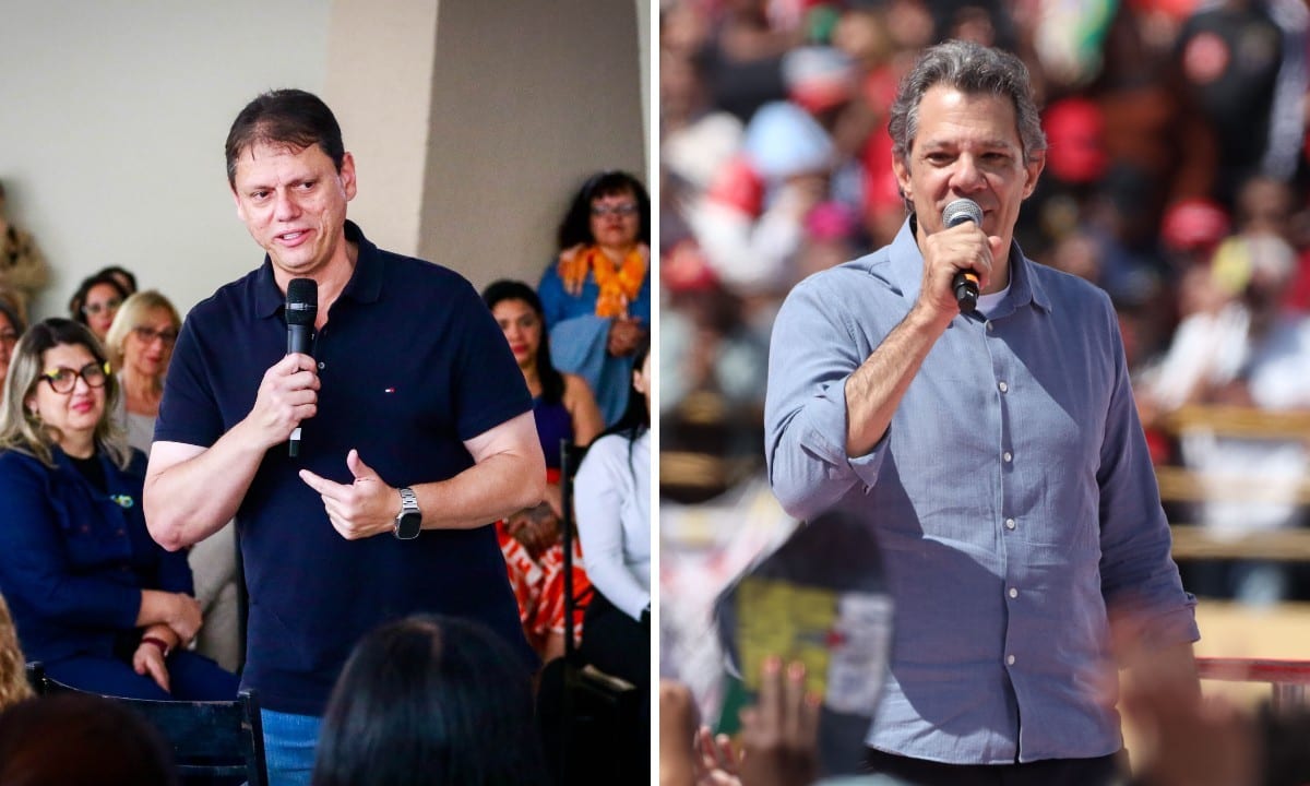 Tarcísio e Haddad abrem campanha ao governo de SP com atos na Grande São Paulo