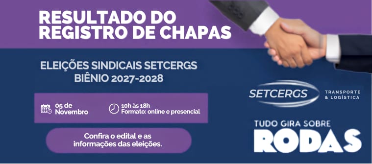 Eleições Sindicais SETCERGS: Resultado do Registro de Chapas 2027-2028