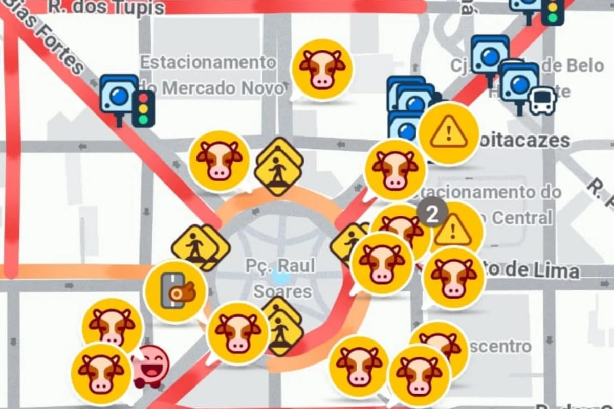 Avisos de “animais na pista” pipocam no Waze antes de ato de Lula em BH