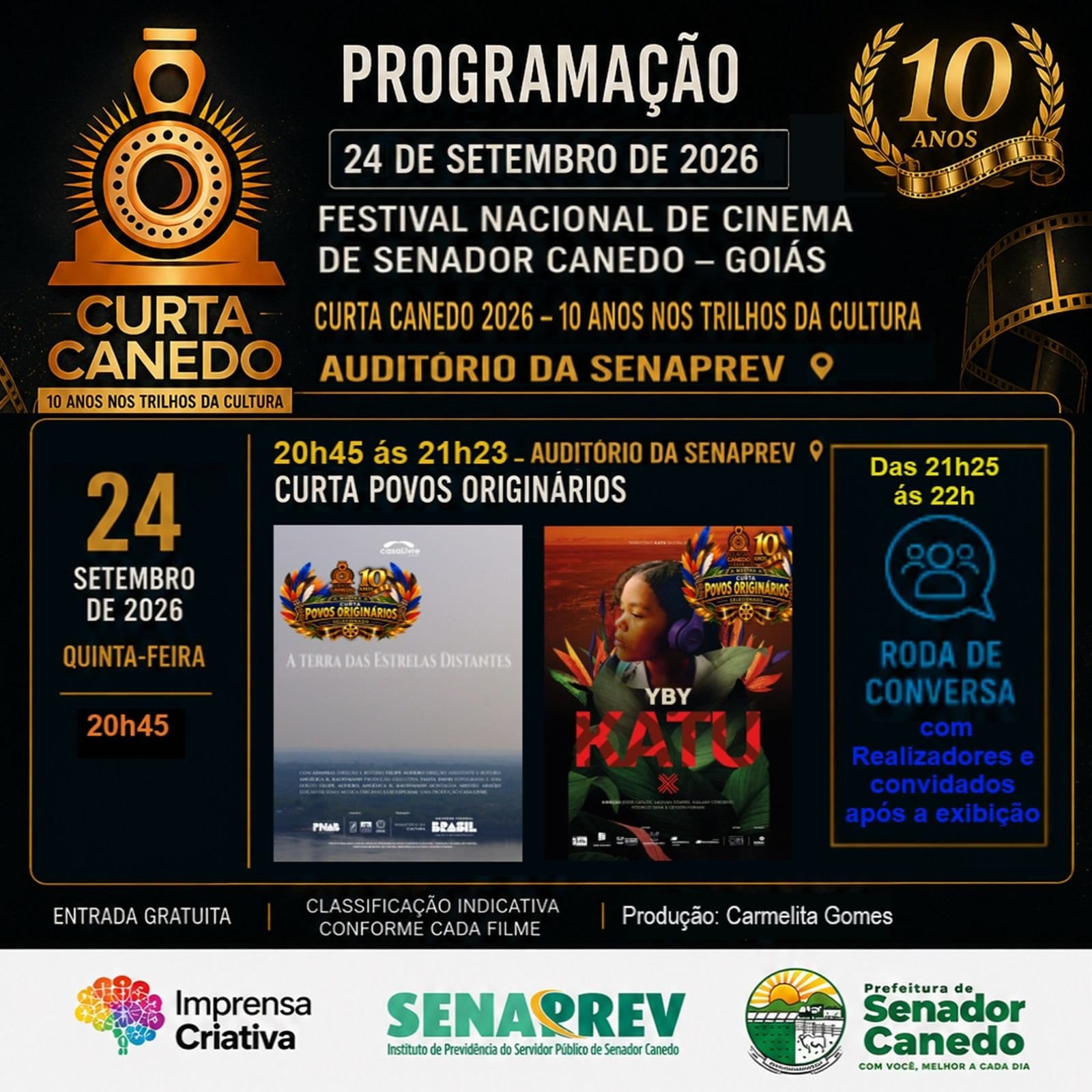 Mostra Povos Originários celebra memória, território e ancestralidade no 10º Curta Canedo