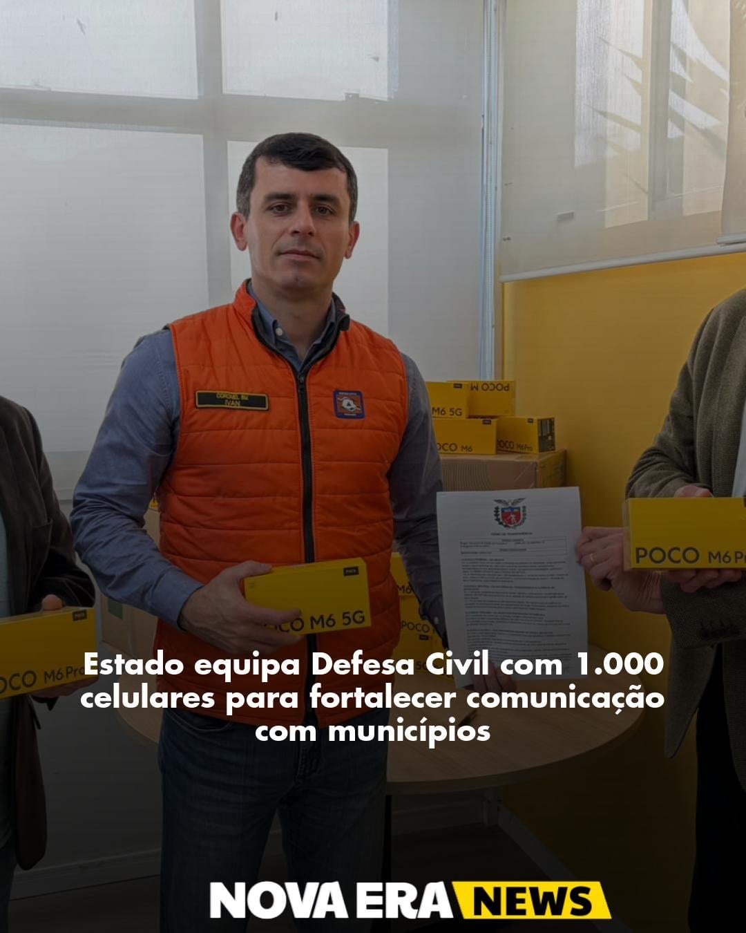 Paraná recebe 1.000 celulares para a Defesa Civil