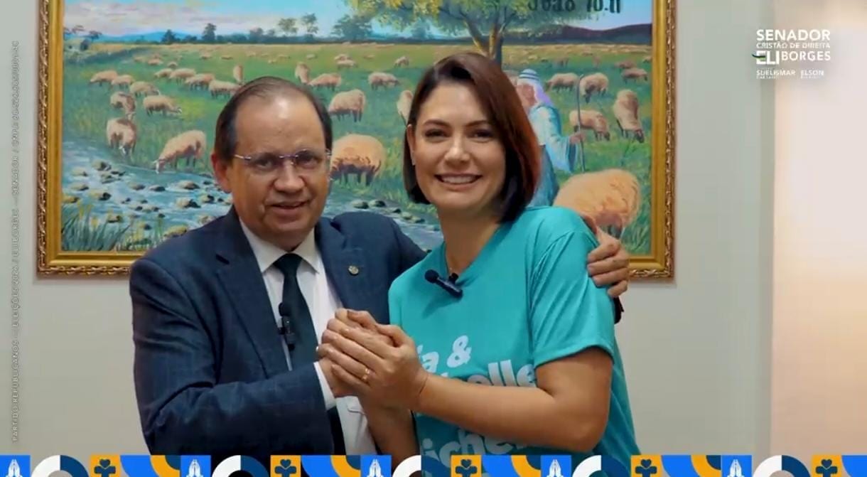 Eli Borges recebe apoio de Michelle Bolsonaro para candidatura ao Senado; Veja o vídeo