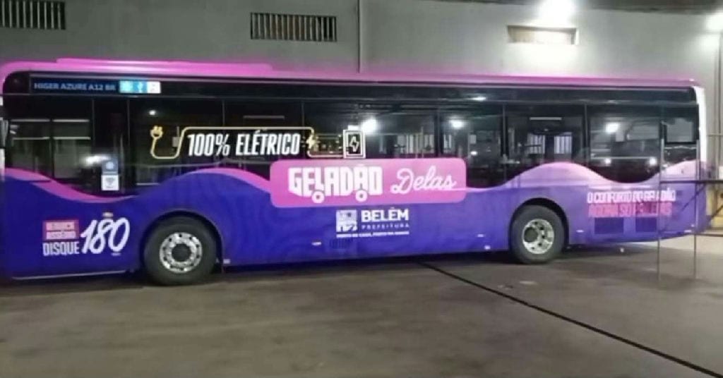 Belém lança Geladão Delas: ônibus rosa elétricos só para mulheres nos terminais do BRT