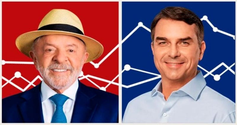 Pesquisas mais recentes apontam empate técnico entre Lula e Flávio Bolsonaro