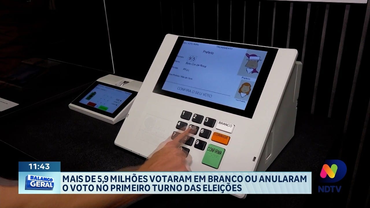 Mais de 5,9 milhões votaram em branco ou anularam no 1º turno