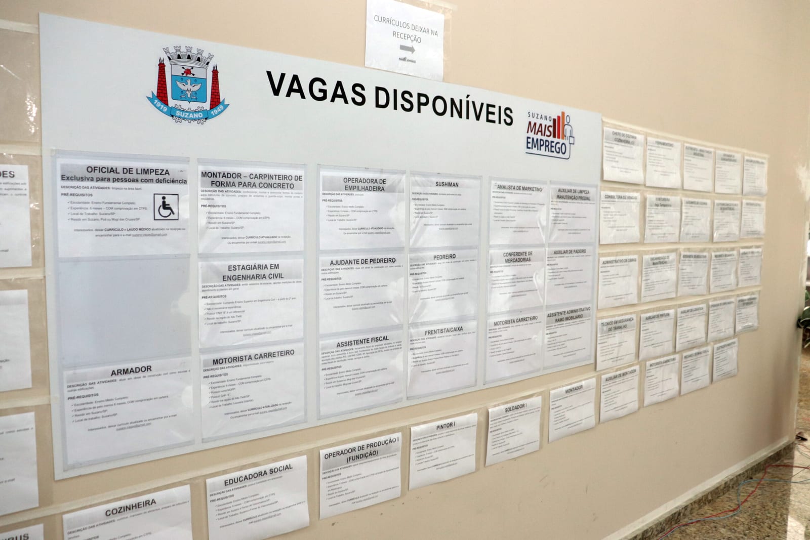 Após muito tempo, Suzano volta a liderar a geração de empregos no Alto Tietê; em agosto foram abertas 525 vagas de traba