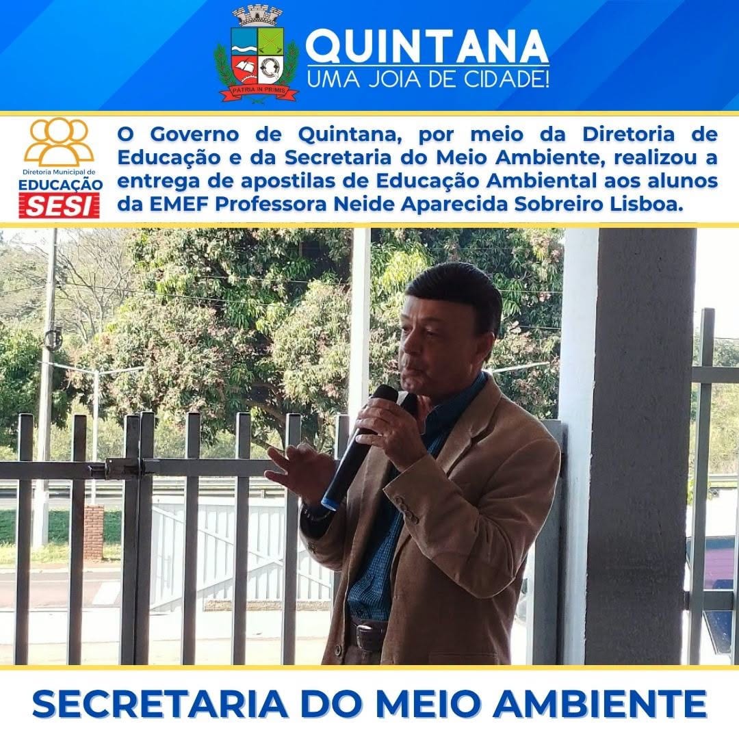 EDUCAÇÃO AMBIENTAL: CONHECIMENTO QUE PLANTA HOJE O FUTURO DE QUINTANA!