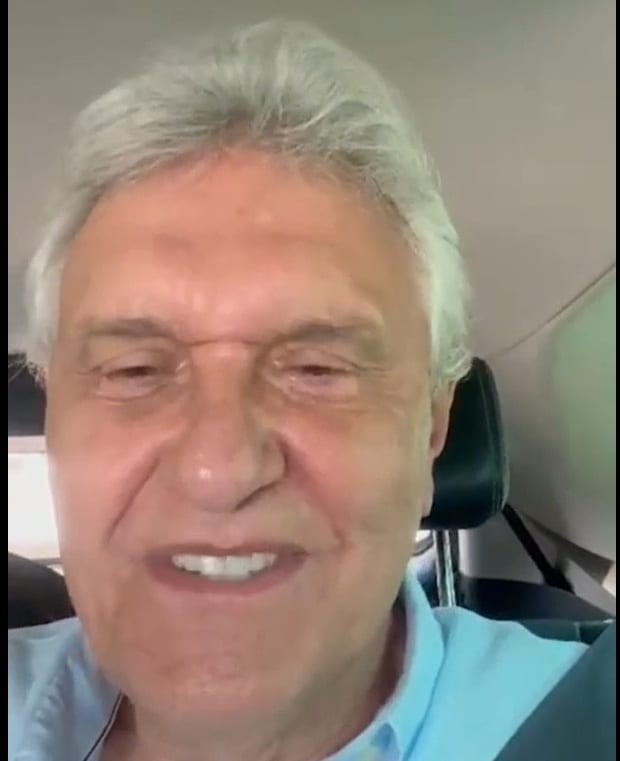 Caiado grava recado e pede voto para Daniel Vilela e Gracinha em Aparecida