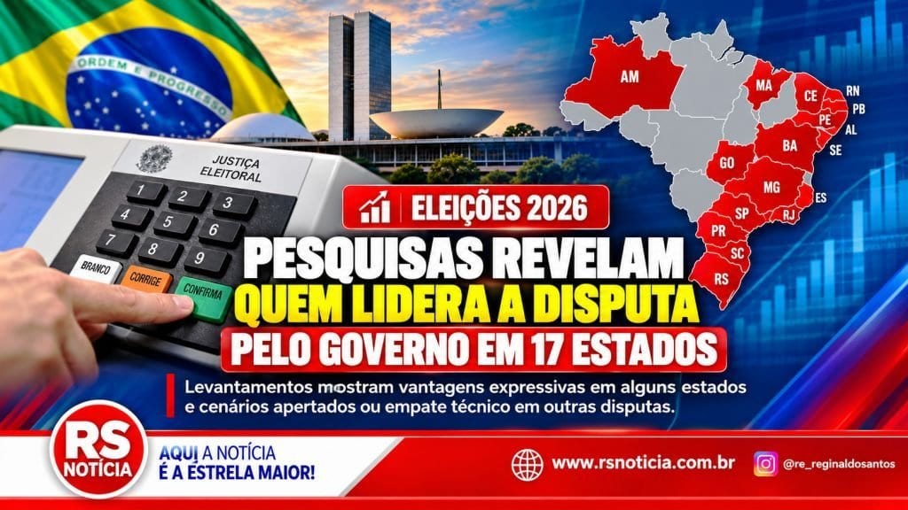 Pesquisas apontam líderes da corrida ao governo em 17 estados