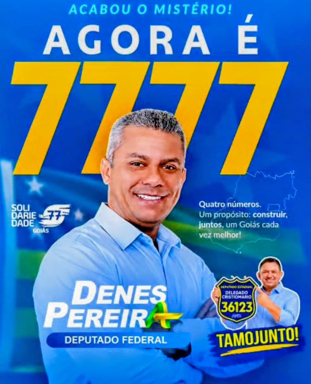Denes Pereira (7777) cresce em Planaltina rumo à Câmara