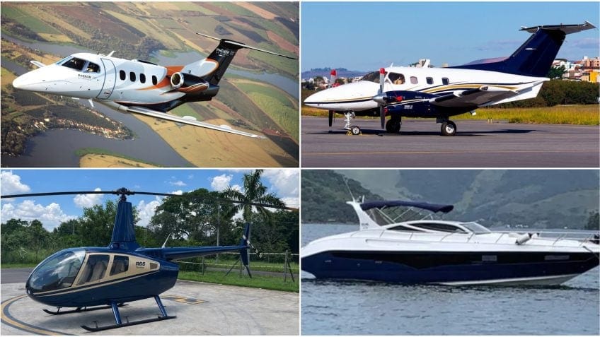 Candidatos declaram R$ 136,1 milhões em aviões, helicópteros e barcos