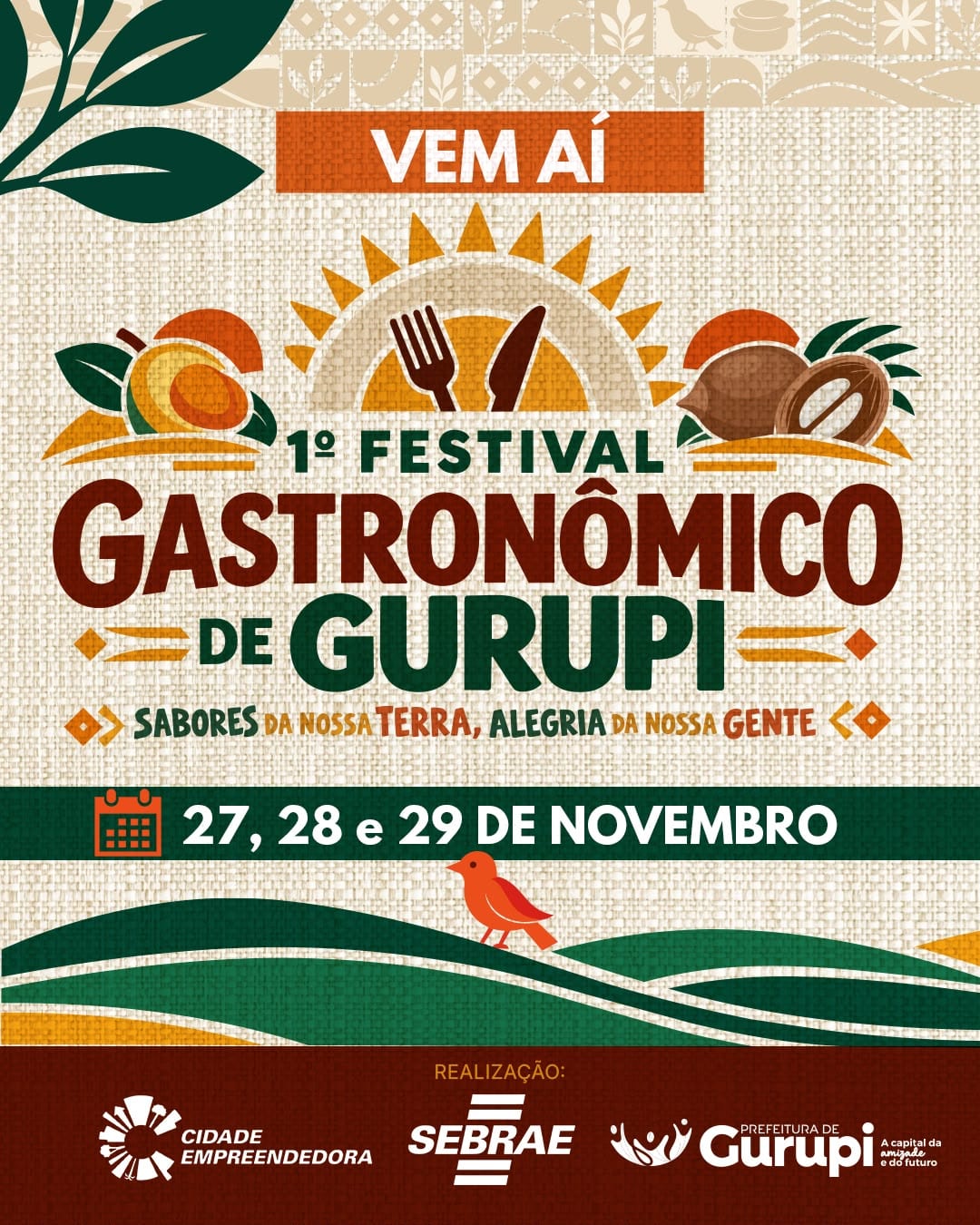 Prefeitura de Gurupi em parceria com o Sebrae abre inscrições para o 1º Festival Gastronômico