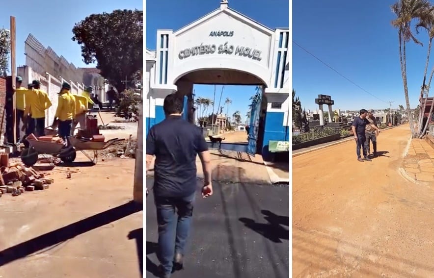 Márcio Corrêa vistoria melhorias no Cemitério São Miguel com detentos do Segunda Chance