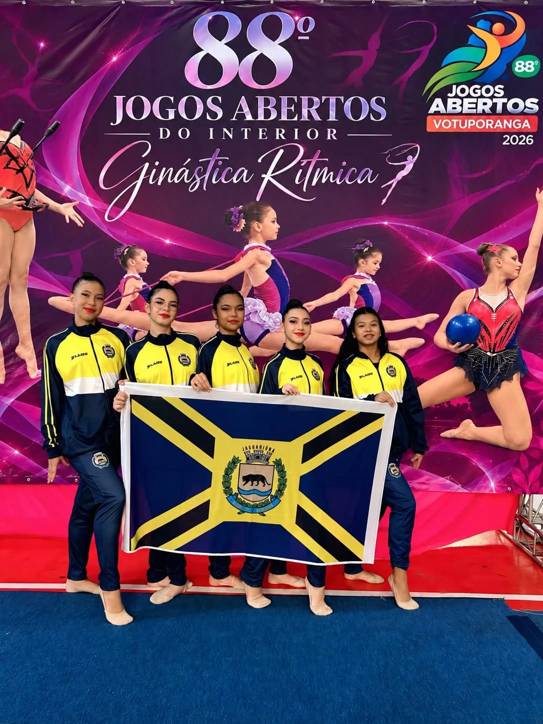 Ginástica rítmica de Jaguariúna fica entre as 15 melhores no Estadual