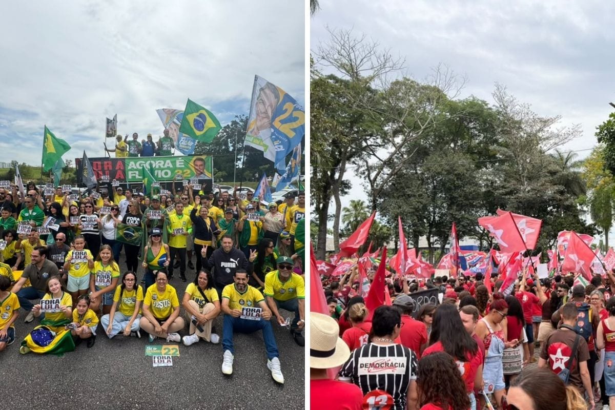 Eleições 2026: São José dos Campos tem atos de apoio a Flávio Bolsonaro e Lula neste sábado