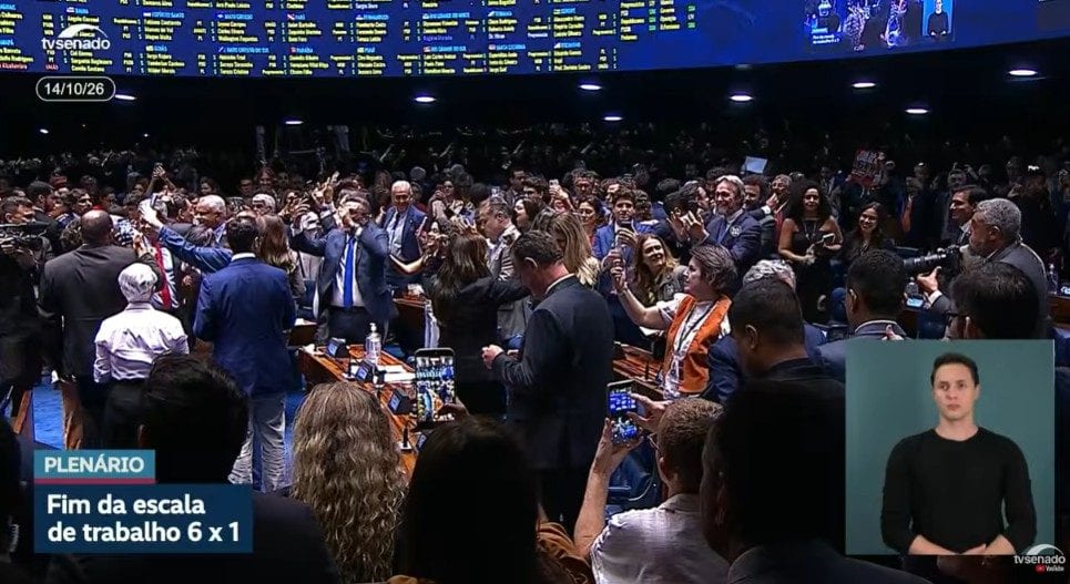 Senado aprova fim da escala 6x1 em votação histórica e abre caminho para jornada de 40 horas no Brasil