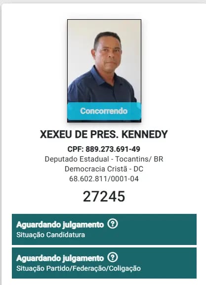 Candidatos no Tocantins usam nomes curiosos como Xexeu e Janivaldo