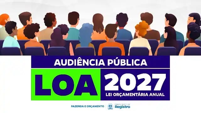 Audiência Pública para elaboração do Orçamento 2027 será no dia 15/09