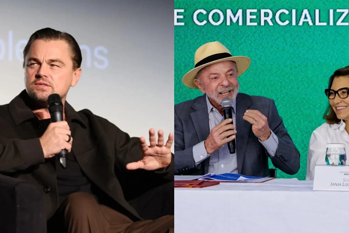 Lula e Janja recebem o ator Leonardo DiCaprio no Palácio do Planalto