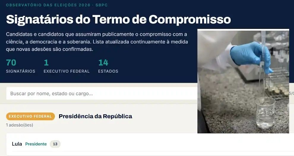Só Lula assinou termo da SBPC por Ciência, Democracia e Soberania