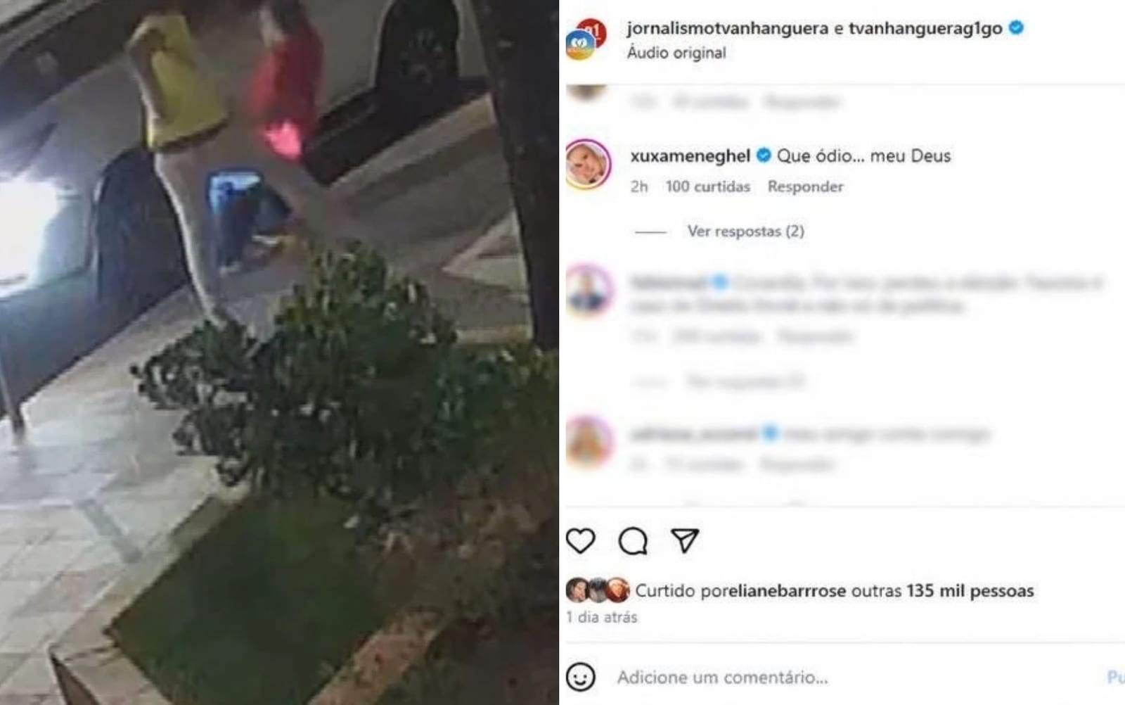 Xuxa comenta caso de pastor agredido por estar com camiseta vermelha no dia da eleição em Goiânia: 'Que ódio... meu Deus