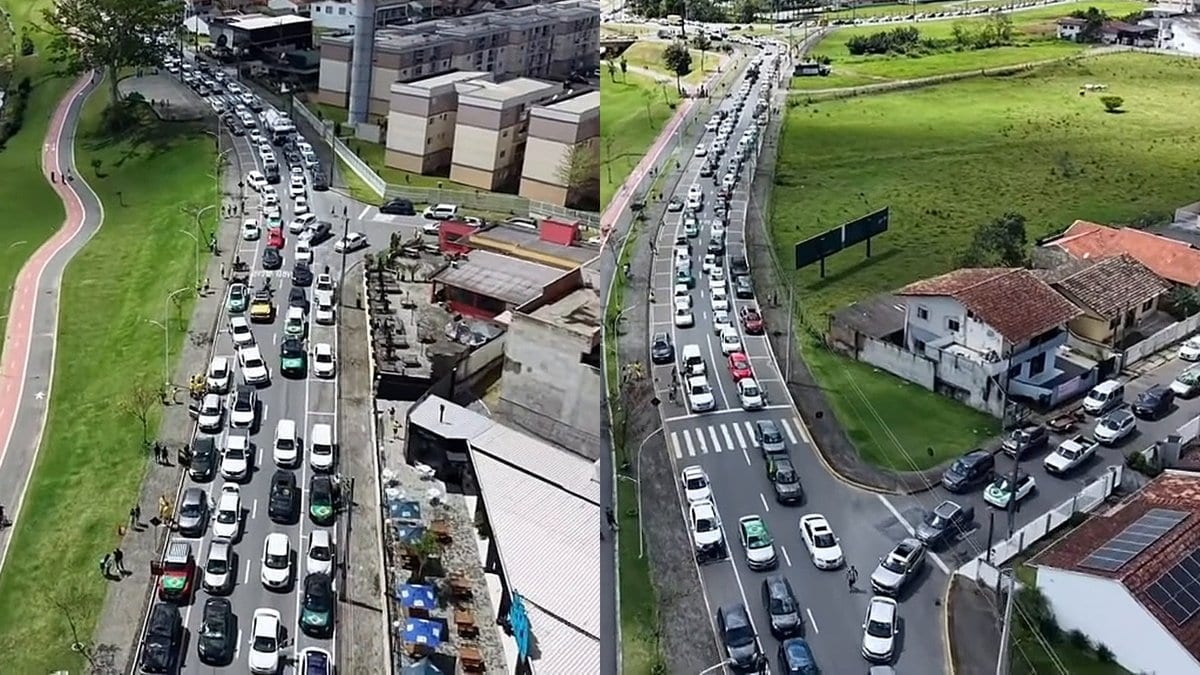 Organização diz que ato pró‑Flávio em Jaraguá do Sul teve mais de 2 mil veículos