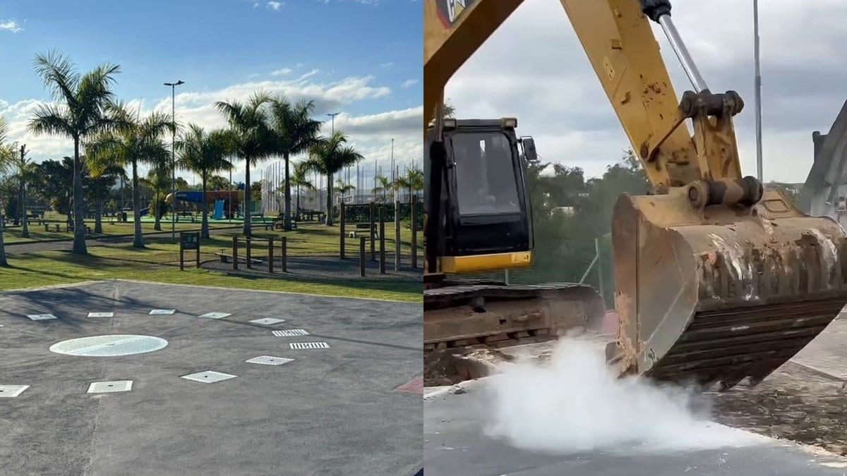 Justiça manda desmontar chafariz inaugurado há 4 meses em Criciúma